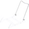 Bard's Folding White and Clear Plastic Easel Stand, 4" H x 4" W x 5.25" D